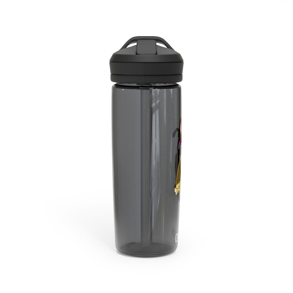 Moonki CamelBak Eddy® Water Bottle in 20oz and 25oz sizes, showcasing its durable Tritan™ material and spill-proof design.